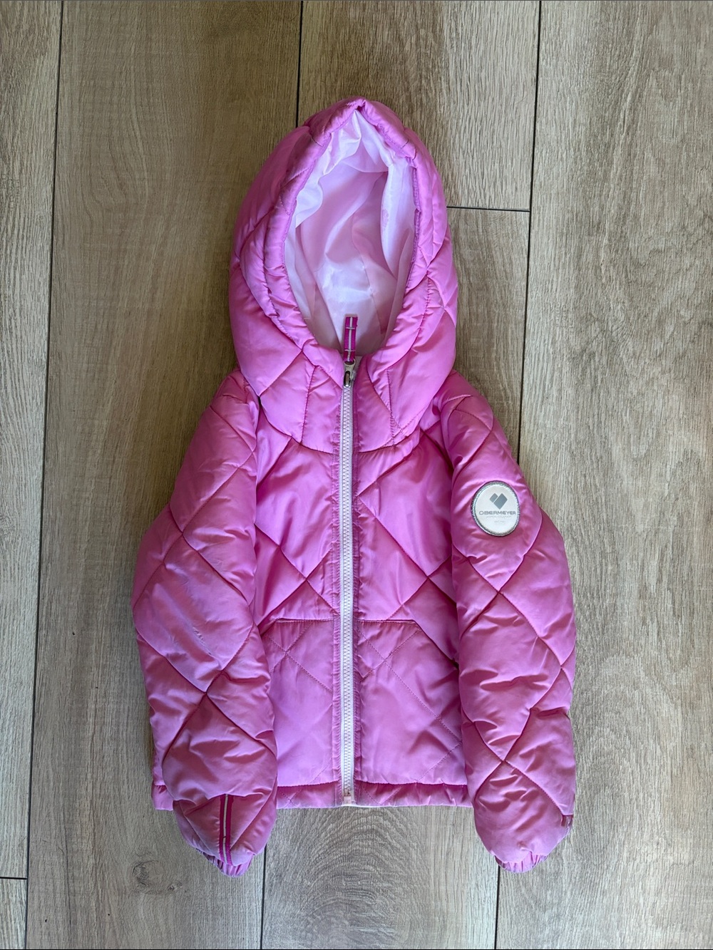 Obermeyer Pink Quilted Hooded Puffer Jacket